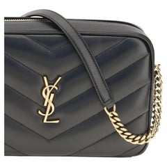 Saint Laurent Loulou Crossbody Bag — Black