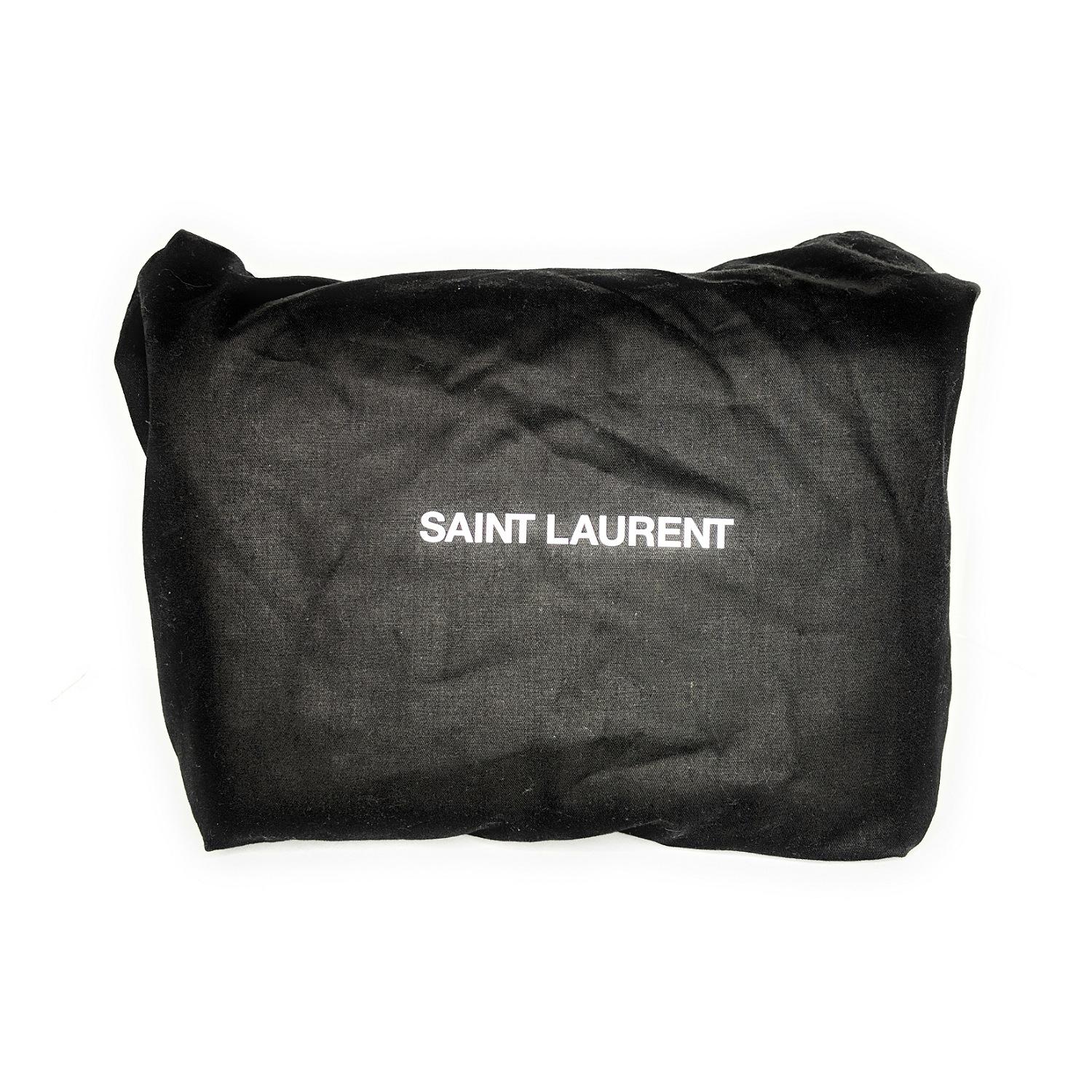 Women's Saint Laurent Loulou Medium YSL Monogram Suede Flap Shoulder Bag