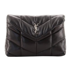 Saint Laurent LouLou Puffer Clutch Leather Small