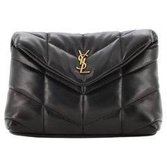 Saint Laurent LouLou Puffer Clutch Leather Small