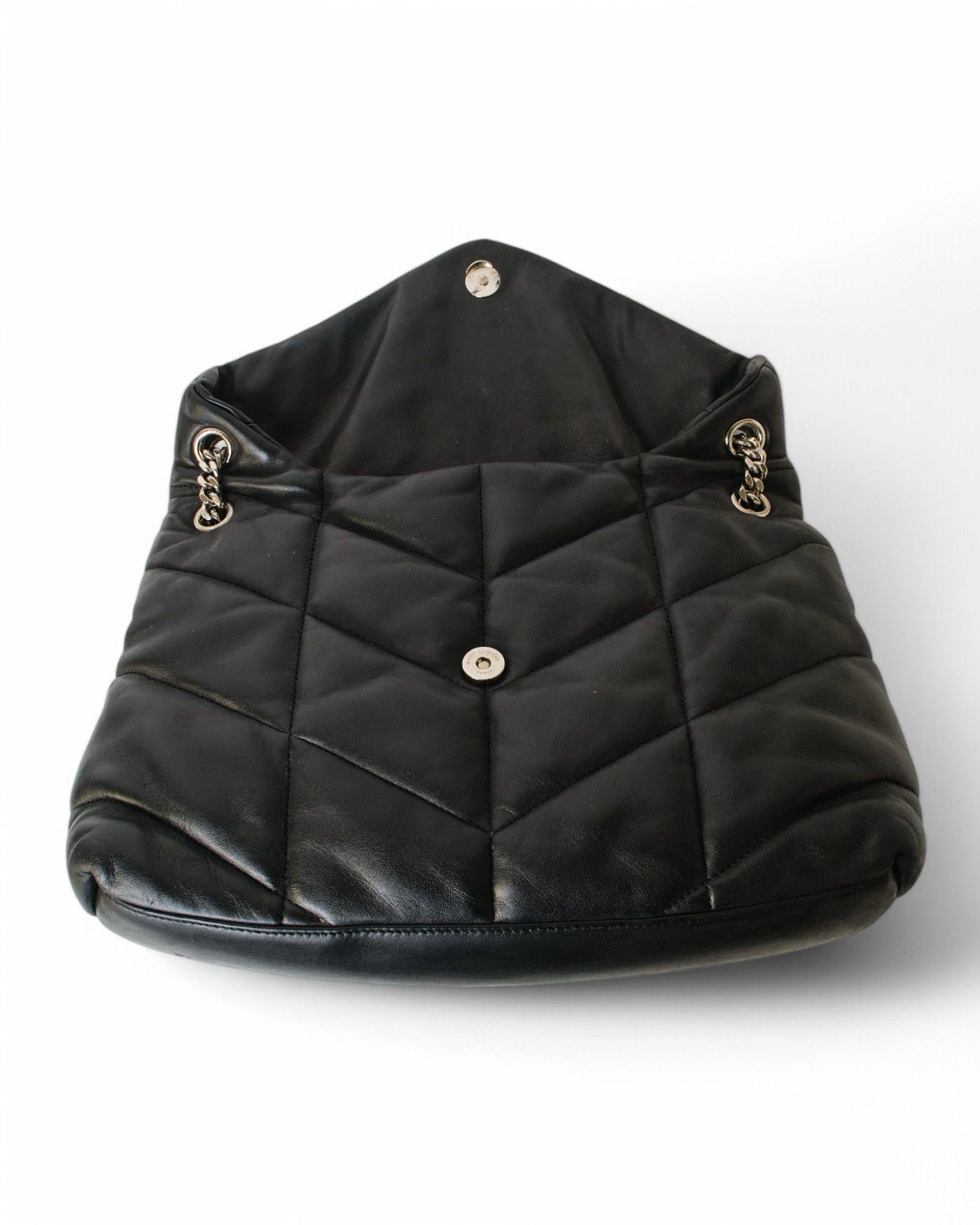 Saint Laurent LouLou Puffer Medium Black 9