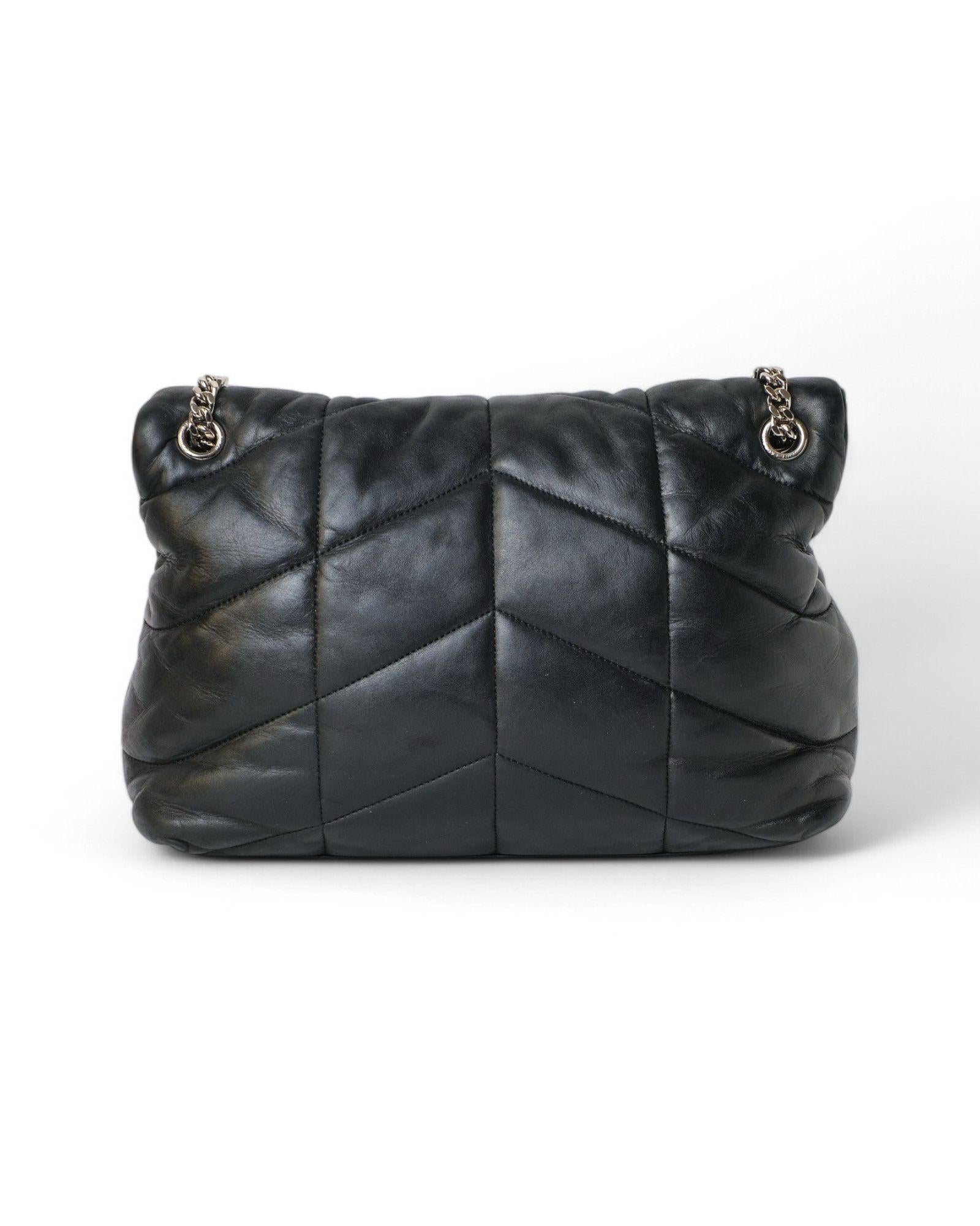 Saint Laurent LouLou Puffer Medium Black 2
