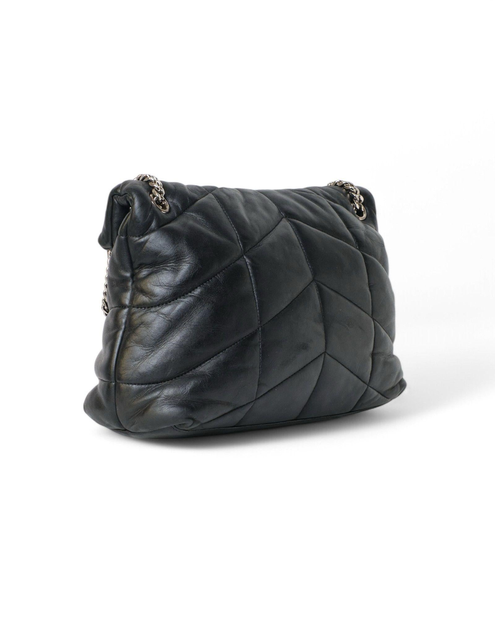 Saint Laurent LouLou Puffer Medium Black 3