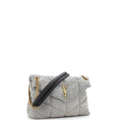 Saint Laurent  Loulou Puffer Shoulder Bag Quilted Vintage Denim Medium