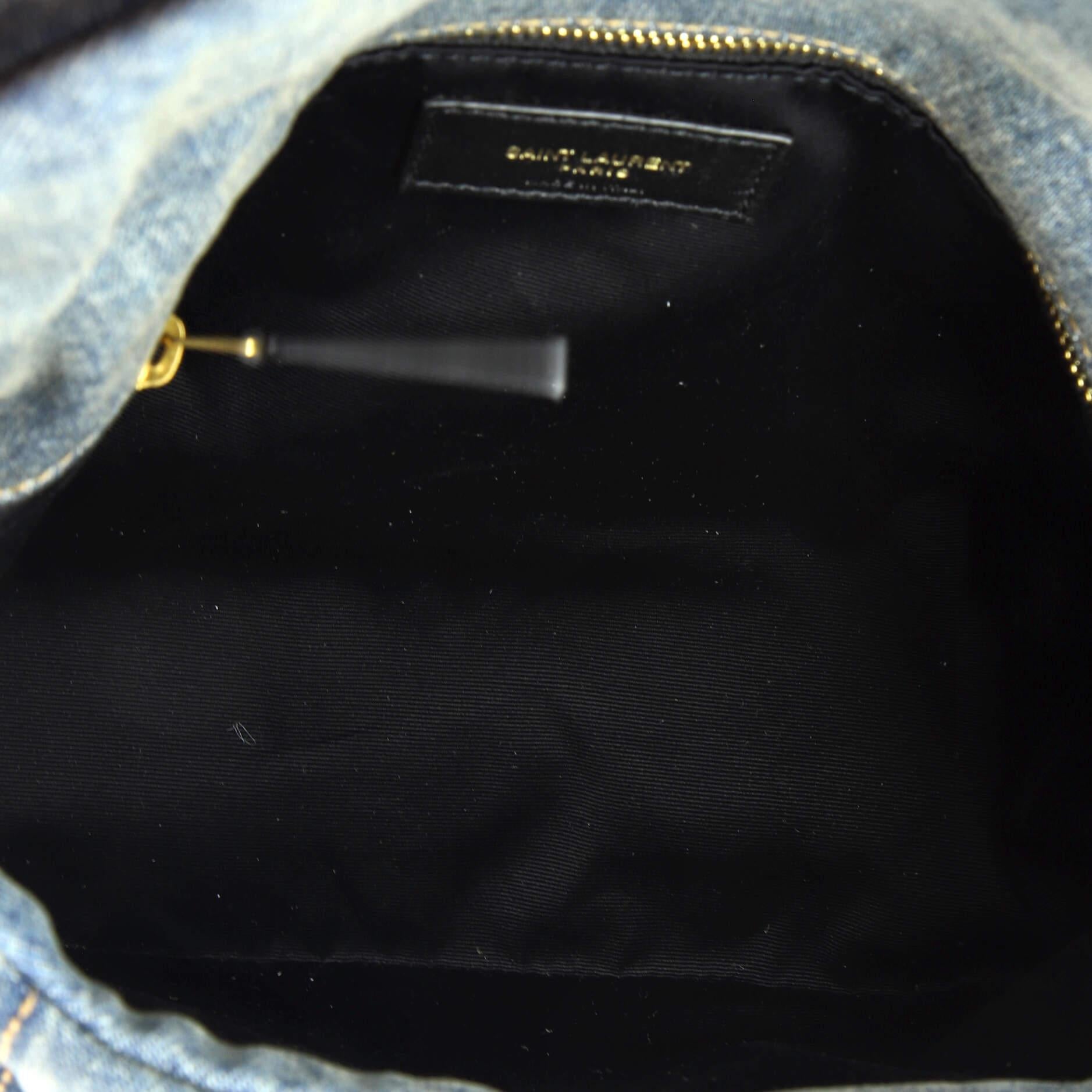 Saint Laurent Loulou Puffer Shoulder Bag Quilted Vintage Denim Small 1