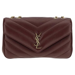 Saint Laurent Loulou Shoulder Bag — Brown