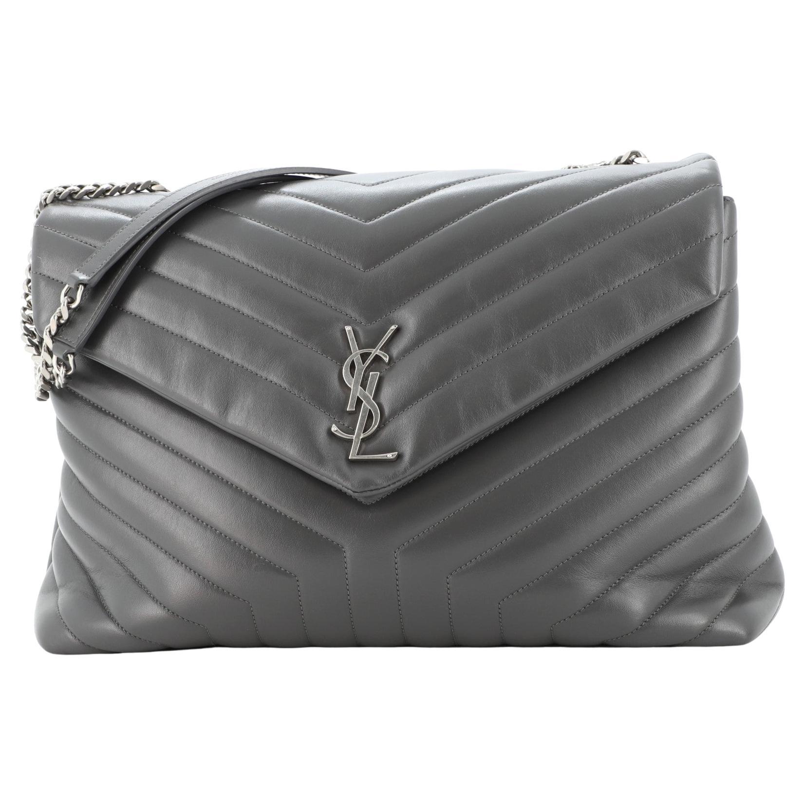 Saint Laurent LouLou Shoulder Bag Matelasse Chevron Leather Medium at