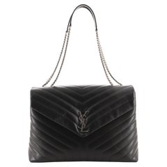 Saint Laurent LouLou Shoulder Bag Matelasse Chevron Leather Large