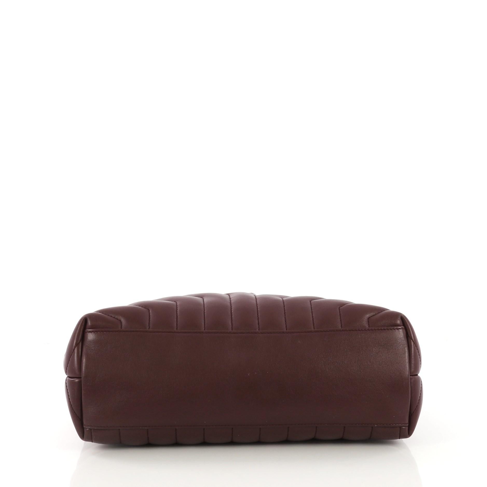 Women's Saint Laurent LouLou Shoulder Bag Matelasse Chevron Leather Medium