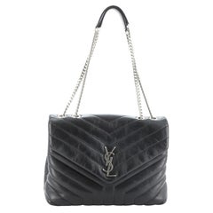 Saint Laurent LouLou Shoulder Bag Matelasse Chevron Leather Medium