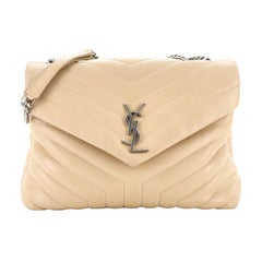 Saint Laurent LouLou Shoulder Bag Matelasse Chevron Leather Medium