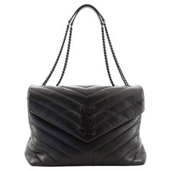 Saint Laurent LouLou Shoulder Bag Matelasse Chevron Leather Medium