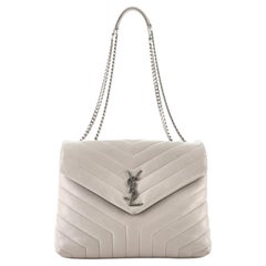 Saint Laurent LouLou Shoulder Bag Matelasse Chevron Leather Medium