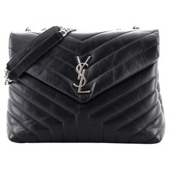 Saint Laurent LouLou Shoulder Bag Matelasse Chevron Leather Medium