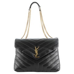 Saint Laurent LouLou Shoulder Bag Matelasse Chevron Leather Medium