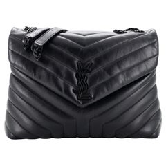 Saint Laurent Loulou Shoulder Bag Matelasse Chevron Leather Medium