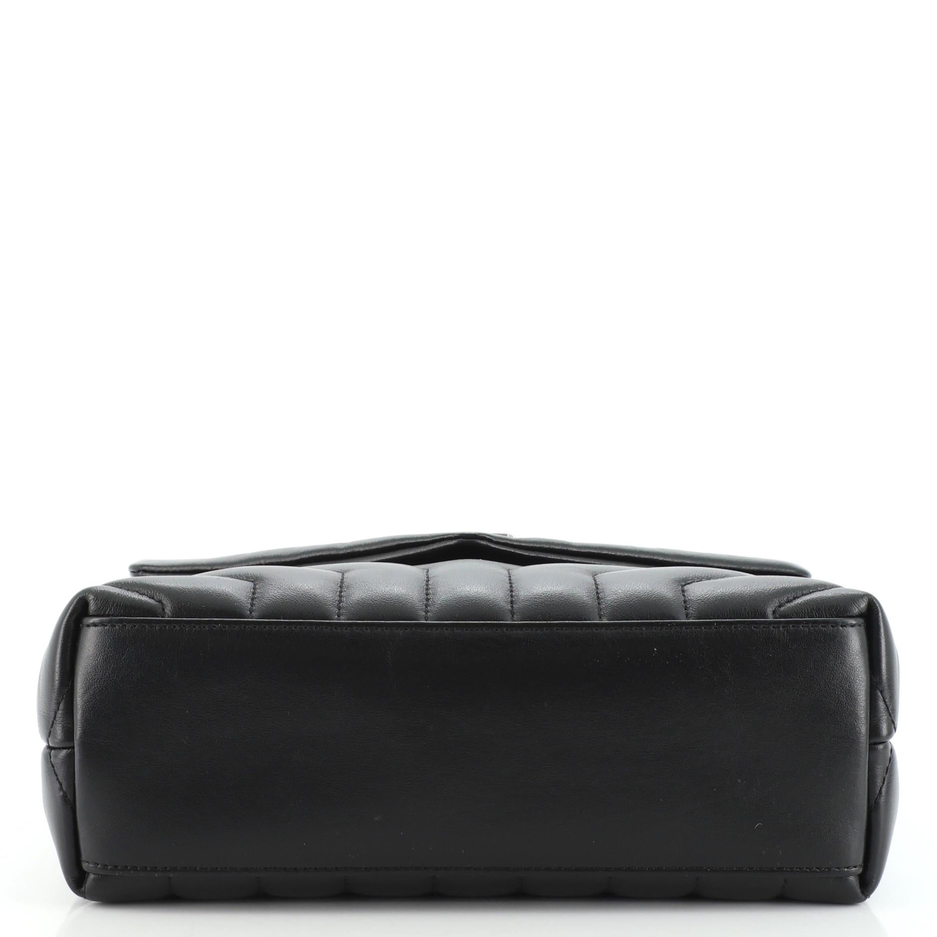 Saint Laurent LouLou Shoulder Bag Matelasse Chevron Leather Small In Good Condition In NY, NY