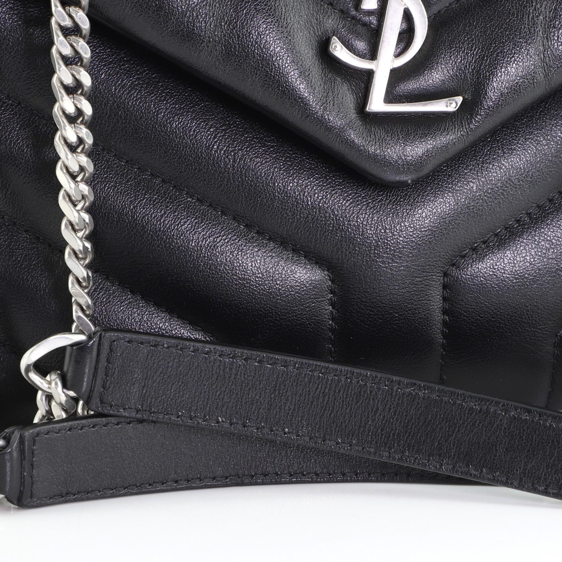 Saint Laurent LouLou Shoulder Bag Matelasse Chevron Leather Small 1