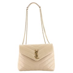 Saint Laurent LouLou Shoulder Bag Matelasse Chevron Leather Small