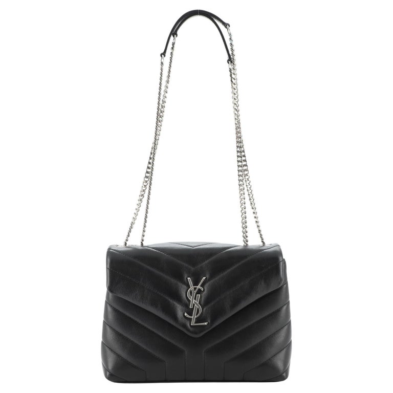 Saint Laurent LouLou Shoulder Bag Matelasse Chevron Leather Small at