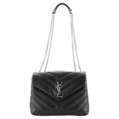 Saint Laurent LouLou Shoulder Bag Matelasse Chevron Leather Small