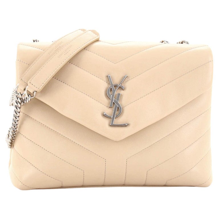 Saint Laurent LouLou Shoulder Bag Matelasse Chevron Leather Small For