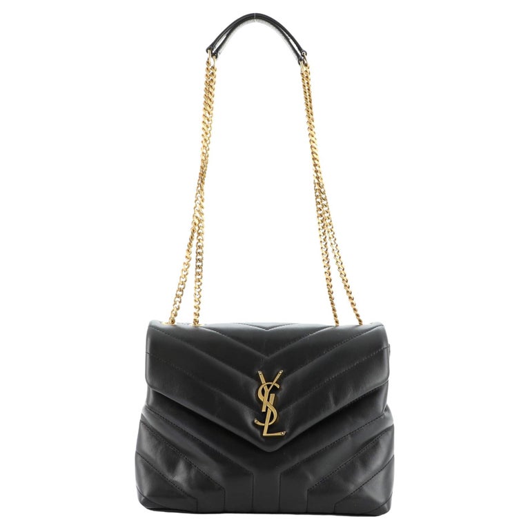 Saint Laurent LouLou Shoulder Bag Matelasse Chevron Leather Small For