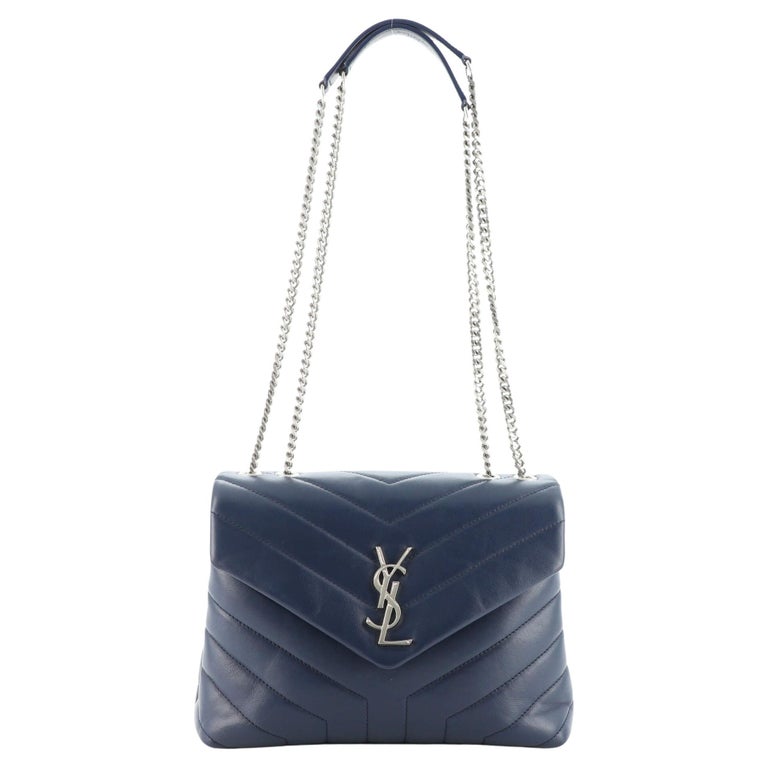 Saint Laurent LouLou Shoulder Bag Matelasse Chevron Leather Small For