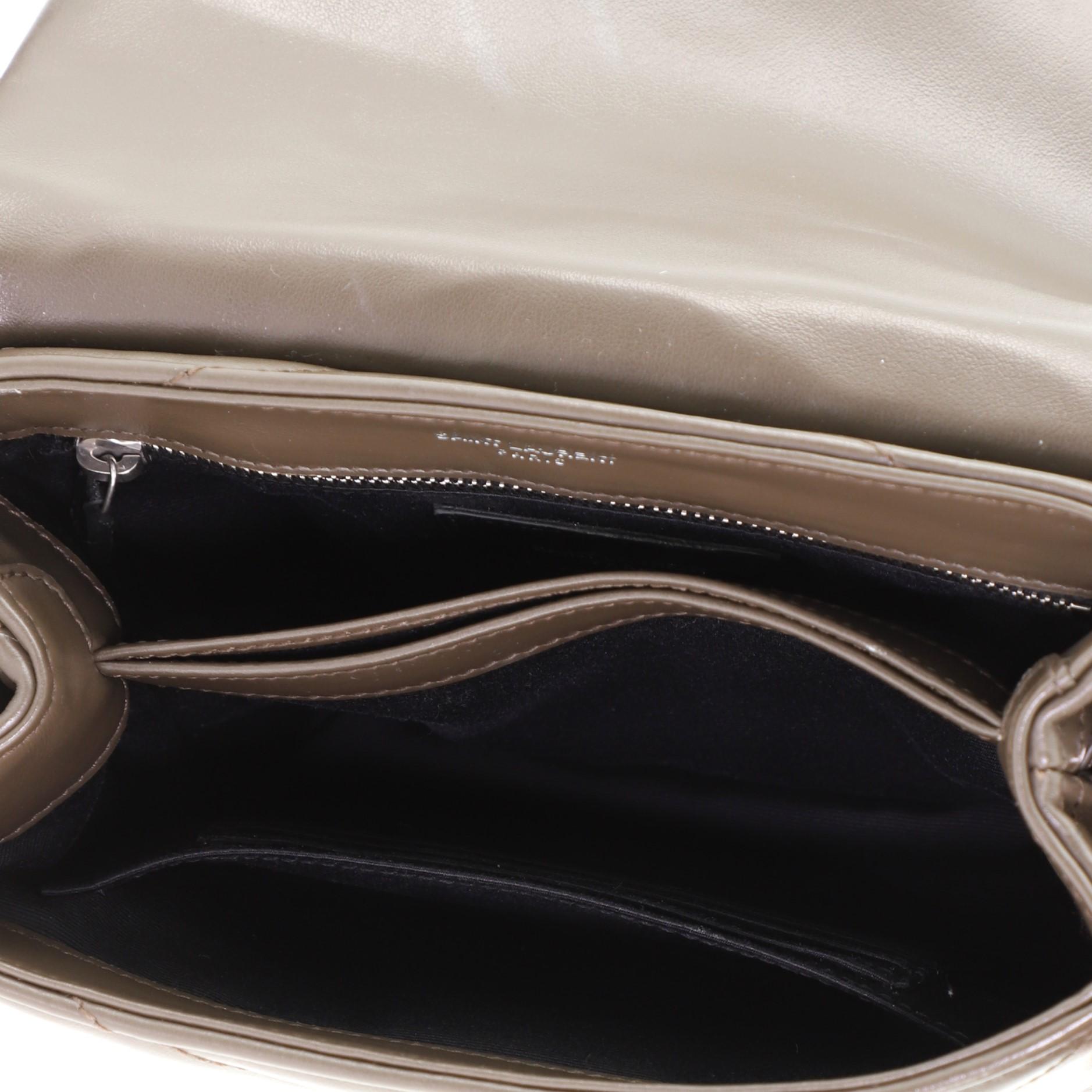 Black Saint Laurent LouLou Shoulder Bag Matelasse Chevron Leather Toy