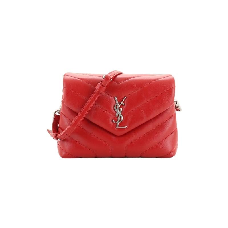 Saint Laurent LouLou Shoulder Bag Matelasse Chevron Leather Toy at 1stDibs