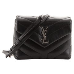 Saint Laurent LouLou Shoulder Bag Matelasse Chevron Leather Toy