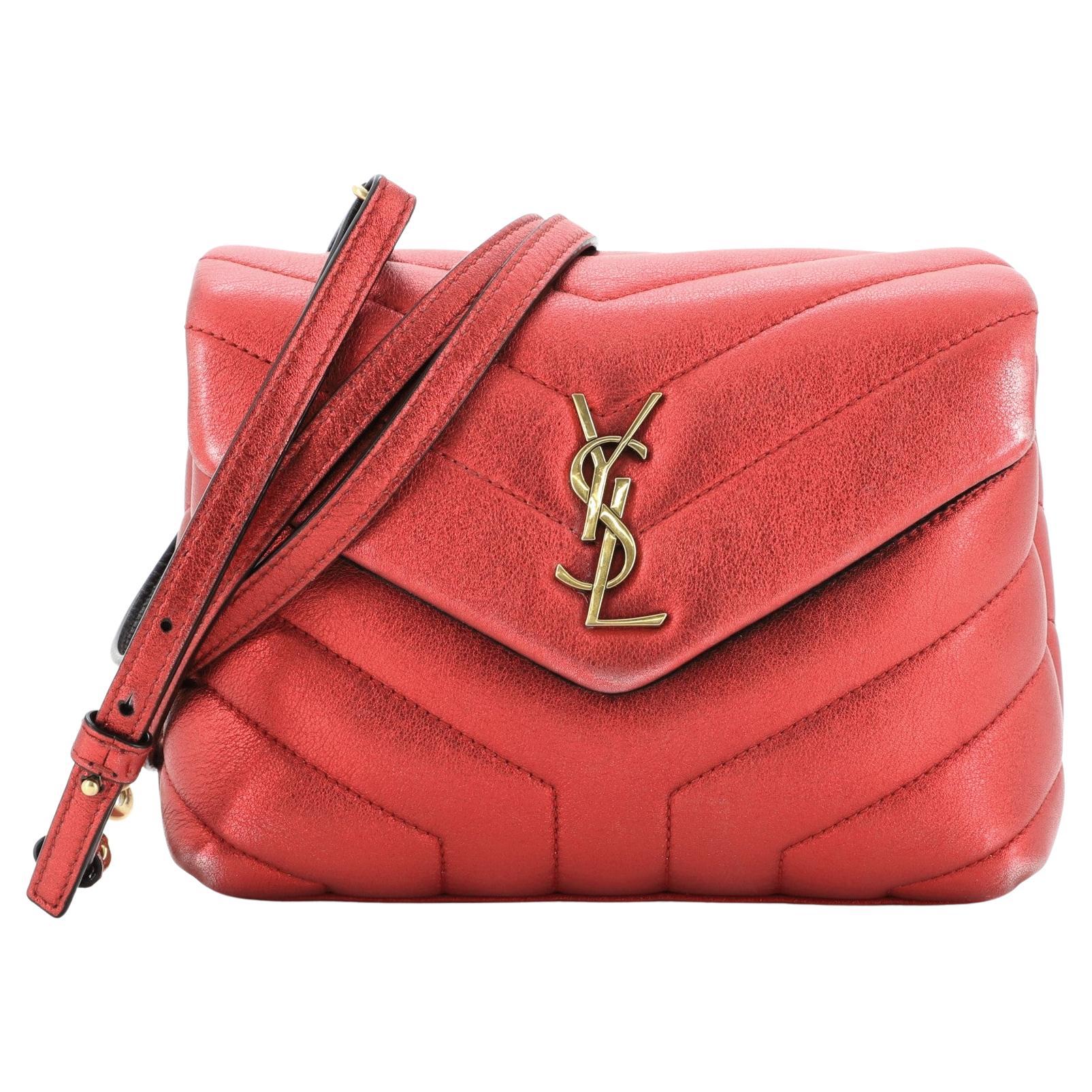 Saint Laurent LouLou Shoulder Bag Matelasse Chevron Leather Toy For