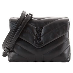 Saint Laurent LouLou Shoulder Bag Matelasse Chevron Leather Toy