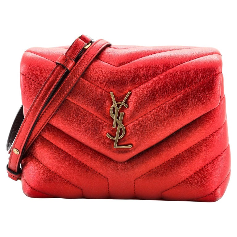 Saint Laurent LouLou Shoulder Bag Matelasse Chevron Leather Toy at 1stDibs