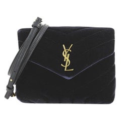 Saint Laurent LouLou Shoulder Bag Matelasse Chevron Velvet Toy