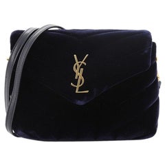 Saint Laurent LouLou Shoulder Bag Matelasse Chevron Velvet Toy