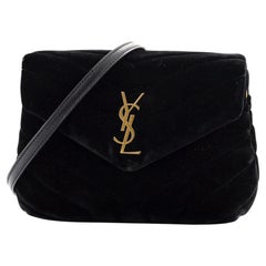 Saint Laurent LouLou Shoulder Bag Matelasse Chevron Velvet Toy