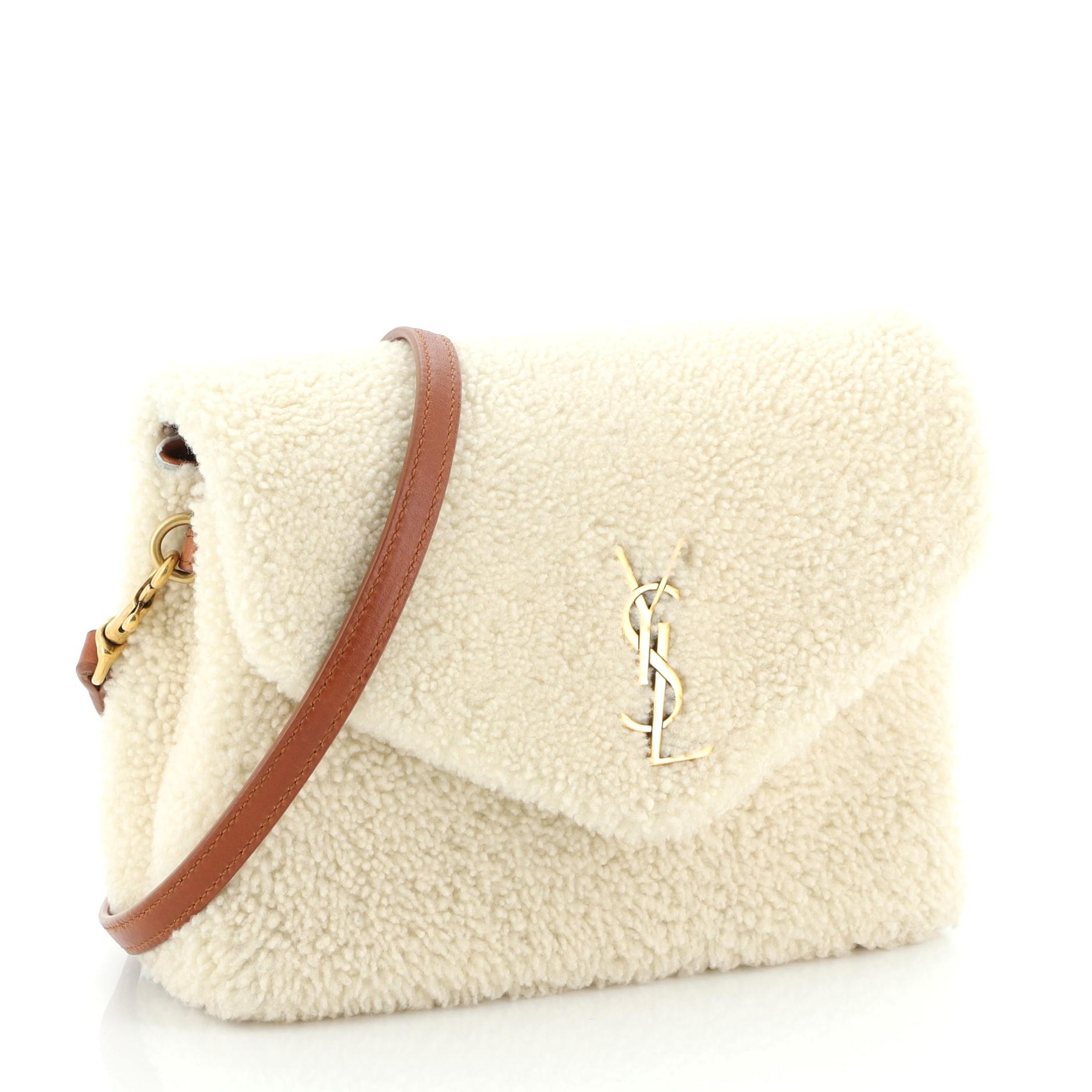 Designer shearling bag best sale