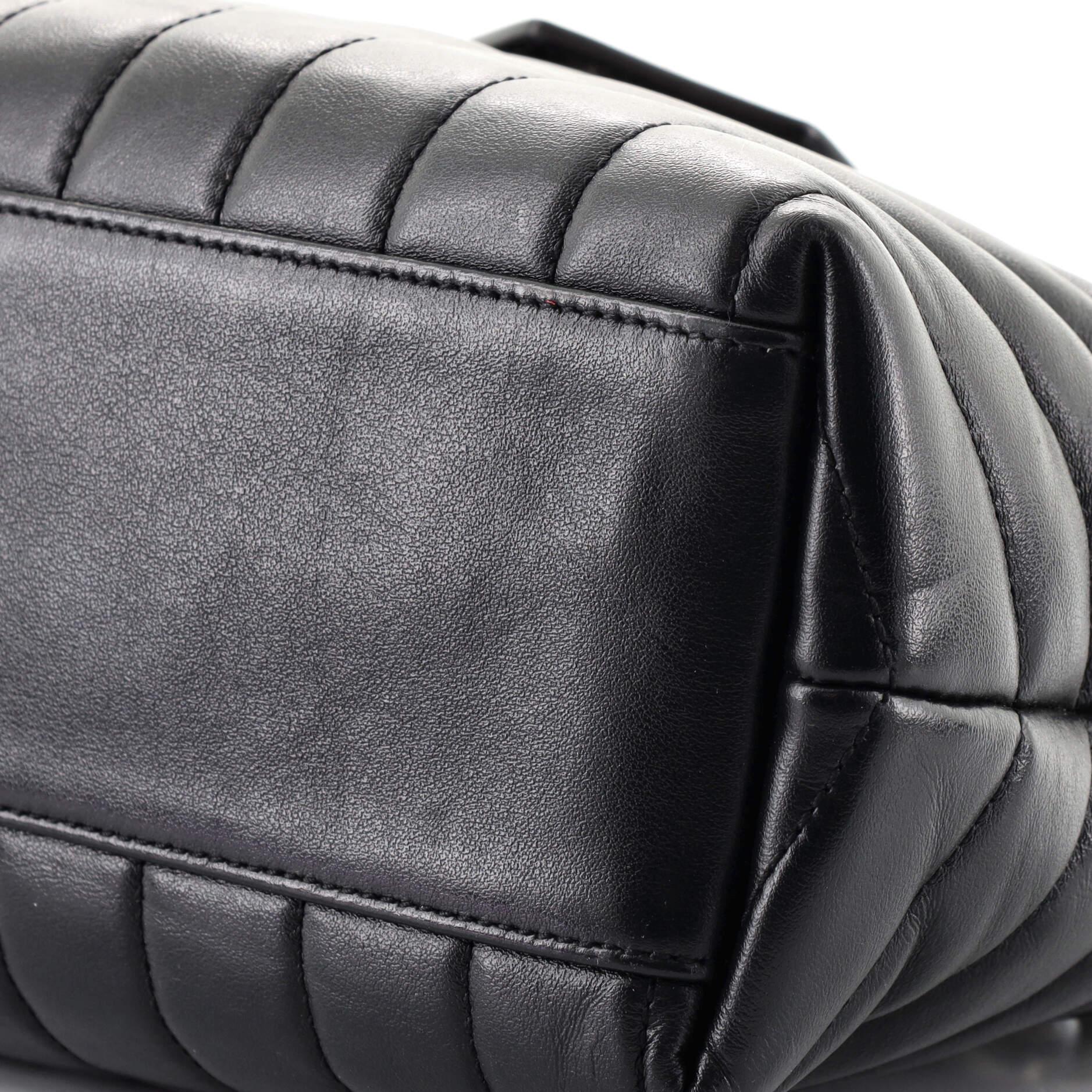 Saint Laurent LouLou Tote Matelasse Chevron Leder Klein 1