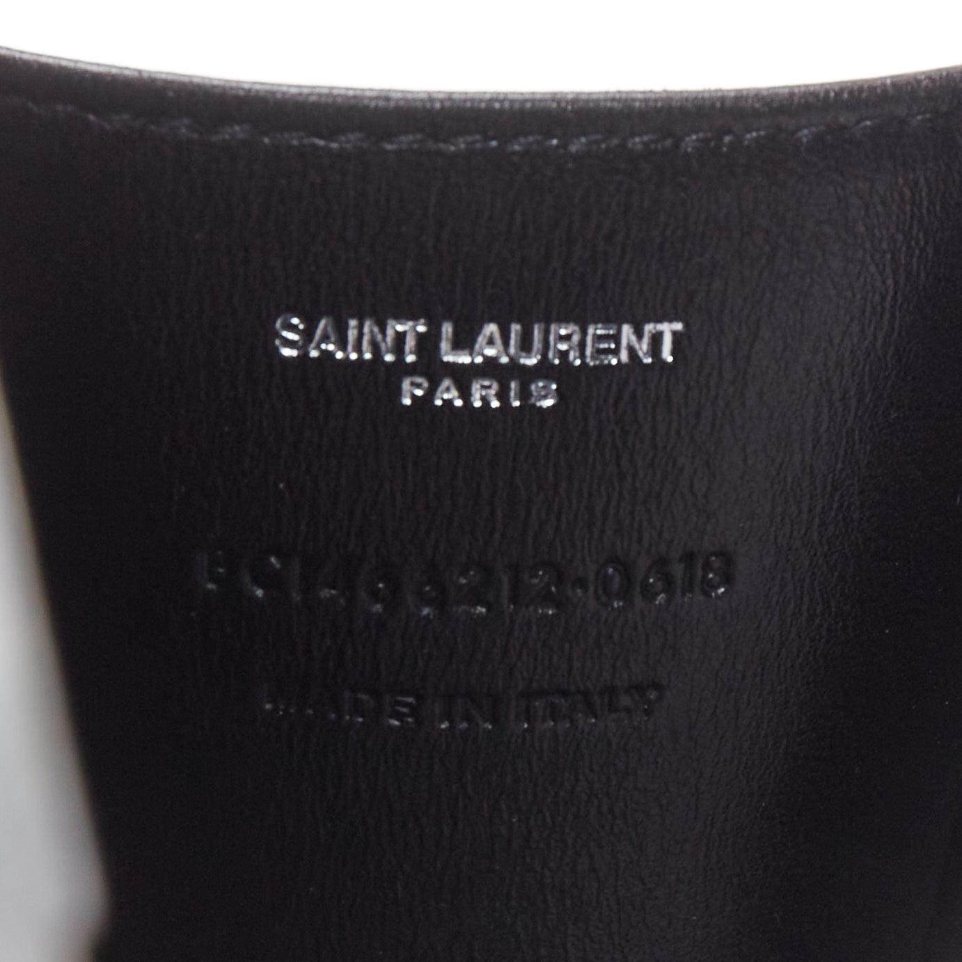 SAINT LAURENT Love Box red patent silver YSL logo heart box clutch chain bag 5
