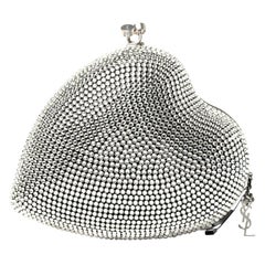 Saint Laurent Love Box Swarovski Crystal Heart Limited Edition Clutch (484049)