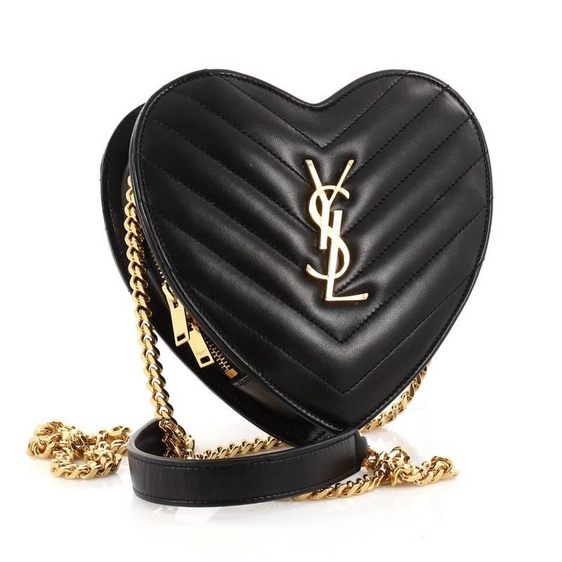 saint laurent heart clutch