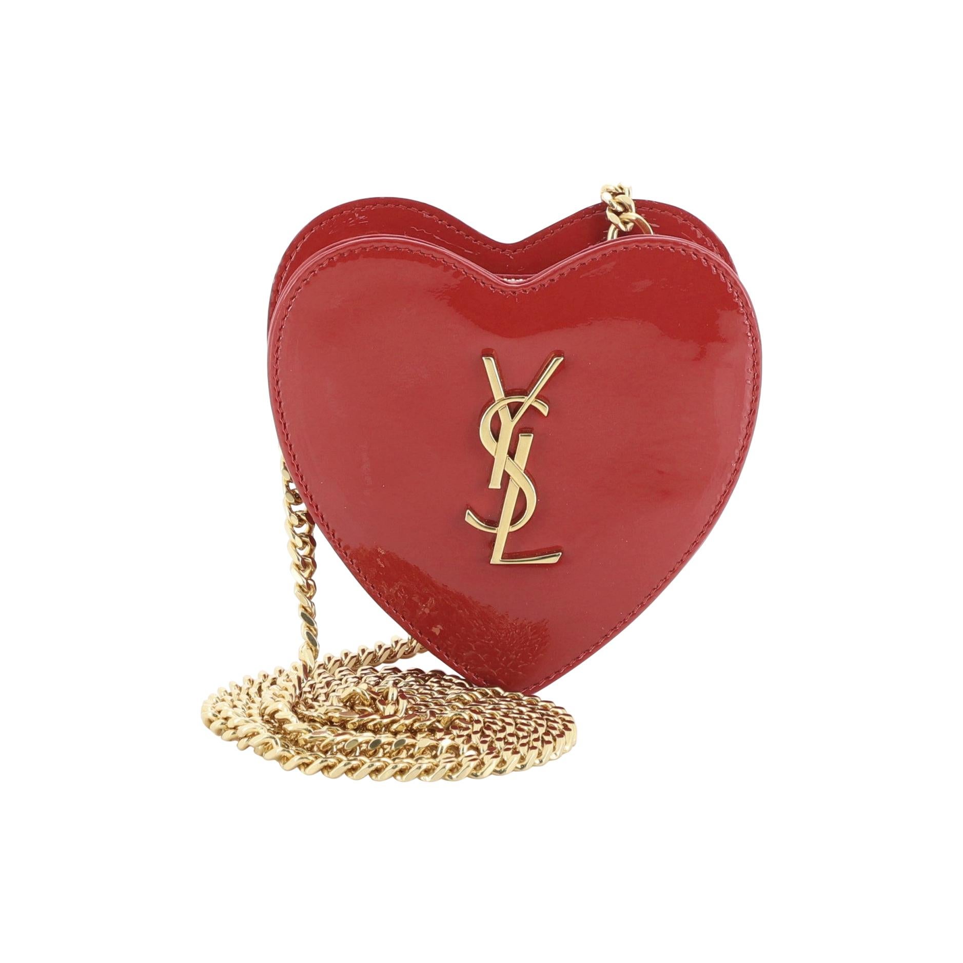 Saint Laurent Love Heart Chain Bag Patent Mini at 1stDibs | ysl heart bag,  ysl love heart bag, saint laurent love heart bag