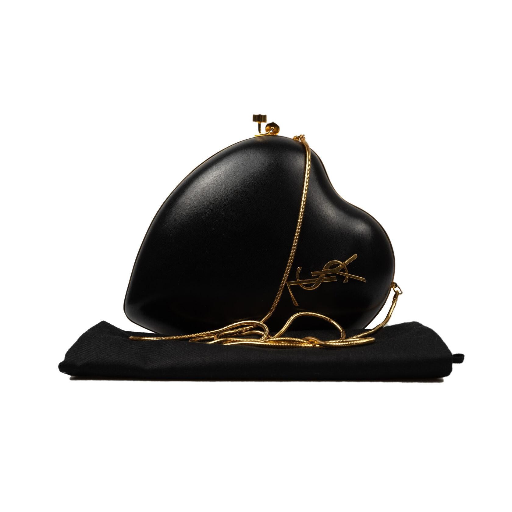 ysl heart bag black