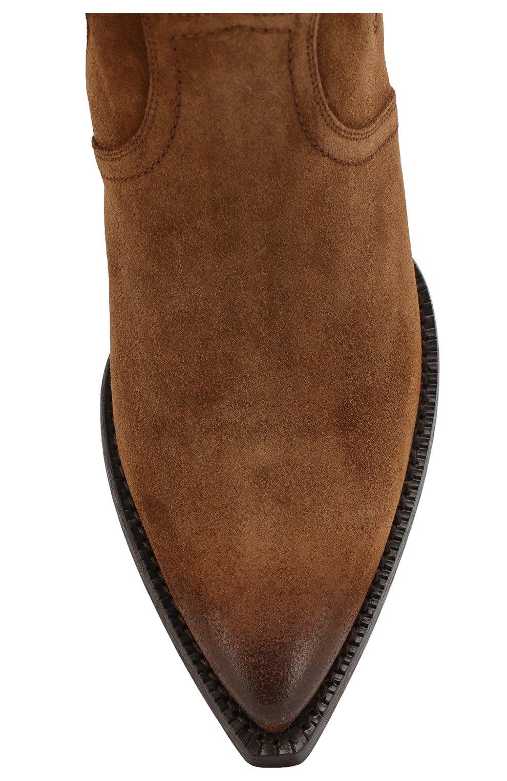 Saint Laurent Lukas 40 Western-Stiefeletten aus braunem Wildleder, Größe 39 im Zustand „Neu“ in Paradise Island, BS
