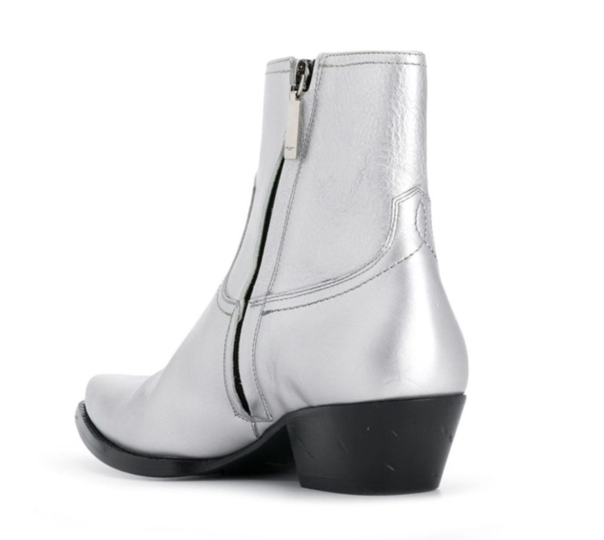 Saint laurent metallic boots outlet