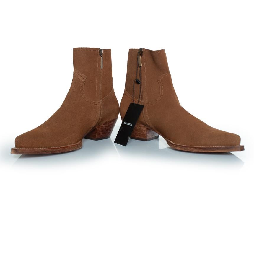 Marron Saint Laurent, bottes en daim Lukas en marron en vente