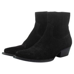 Saint Laurent, Lukas Stiefelette aus Wollwildleder