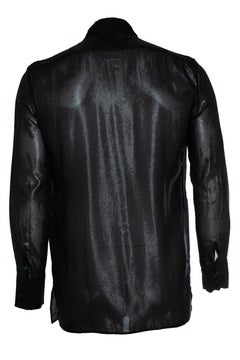 Saint Laurent, Lurex shirt with ruched strokes 2019