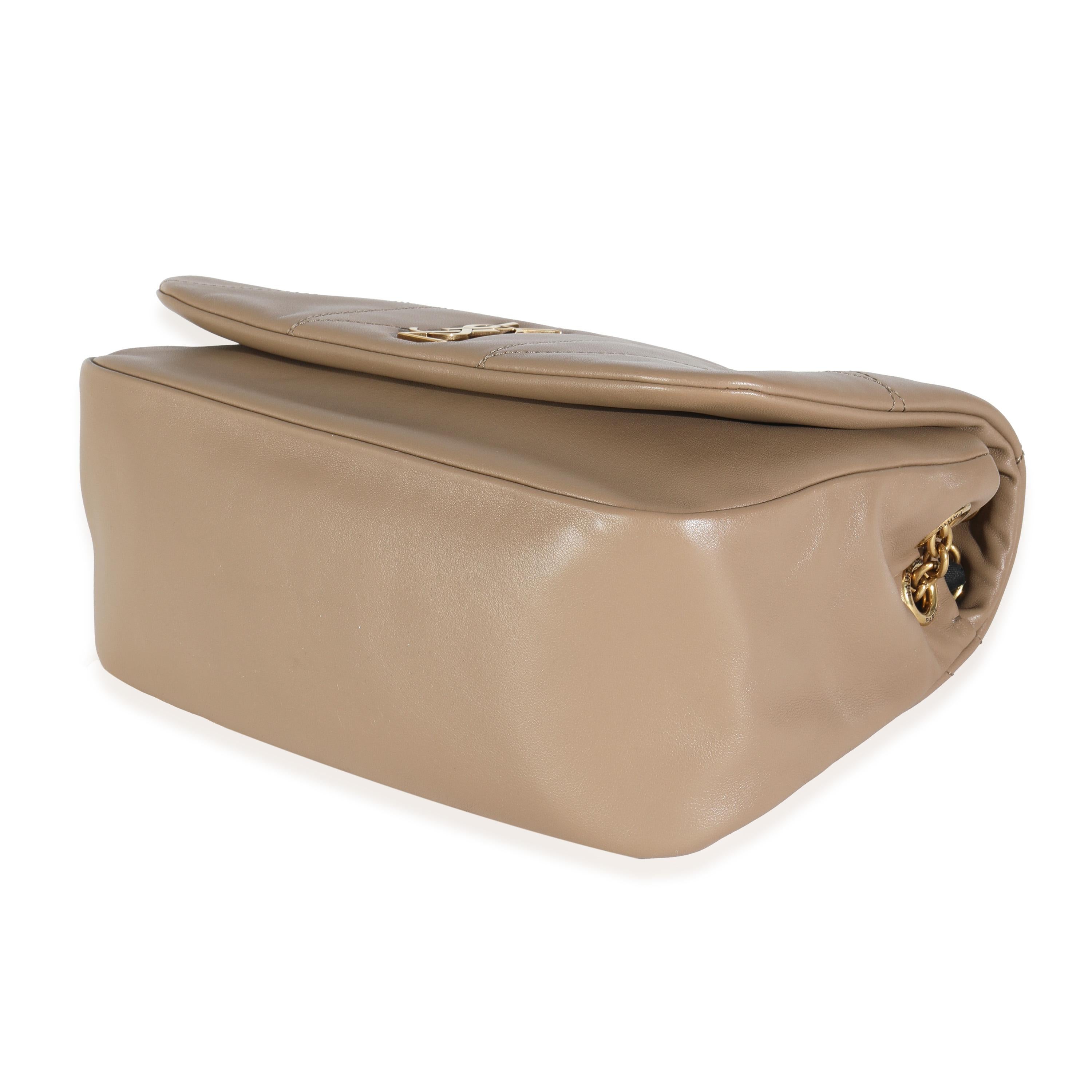 Saint Laurent Madder Brown Lambskin Matelasse Monogram Small Jamie 4.3 For Sale 1